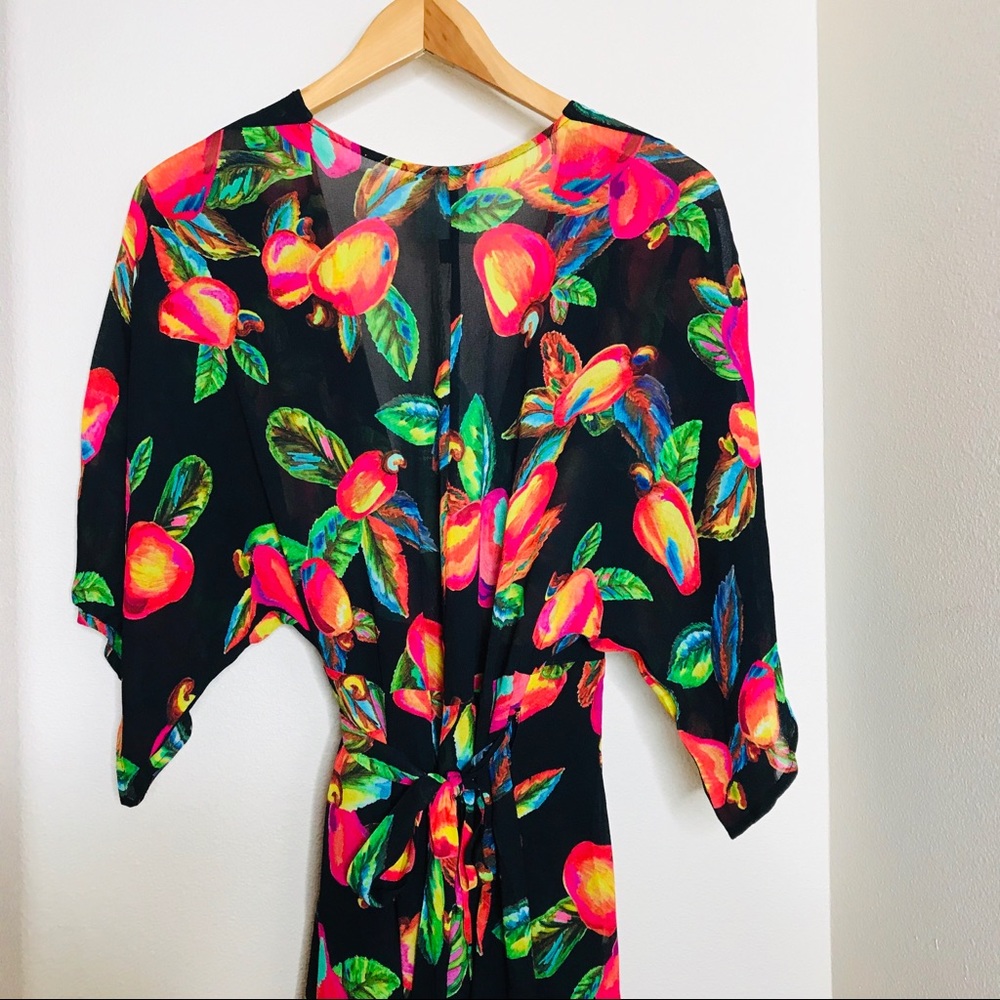 FARM Rio Anthropologie Cashew Print Wrap Dress - Picture 13 of 16